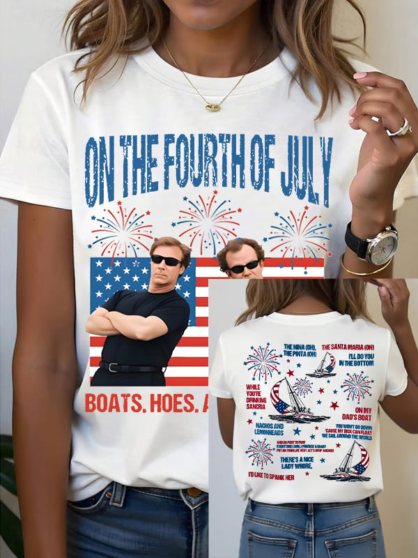 Women's  ON THE FOURTH OF JULY Print T-Shirt