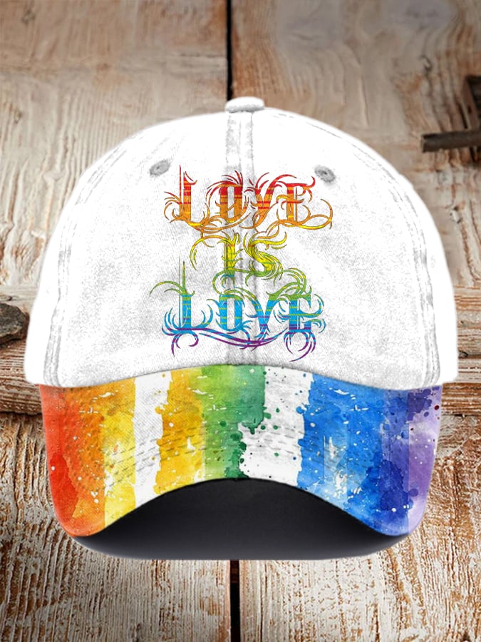 Gay Love Is Love Print Hat