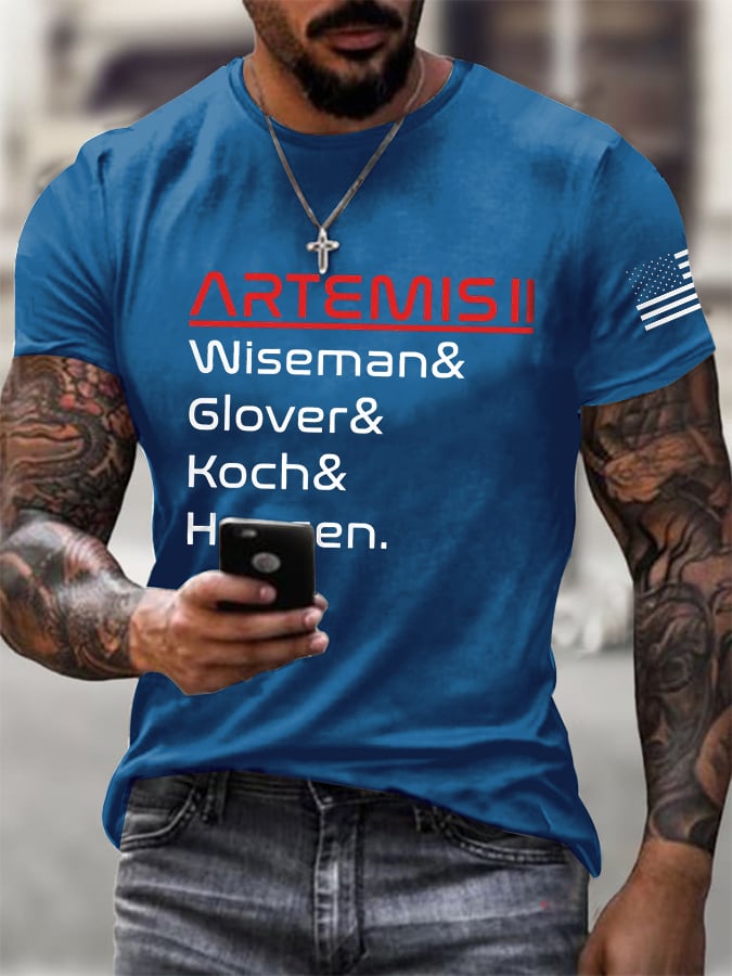 Men's Round Neck Casual Printed T-Shirt T-Shirt