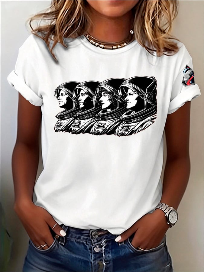 Women's Casual Artemis Ii Print Short-Sleeve T-Shirt
