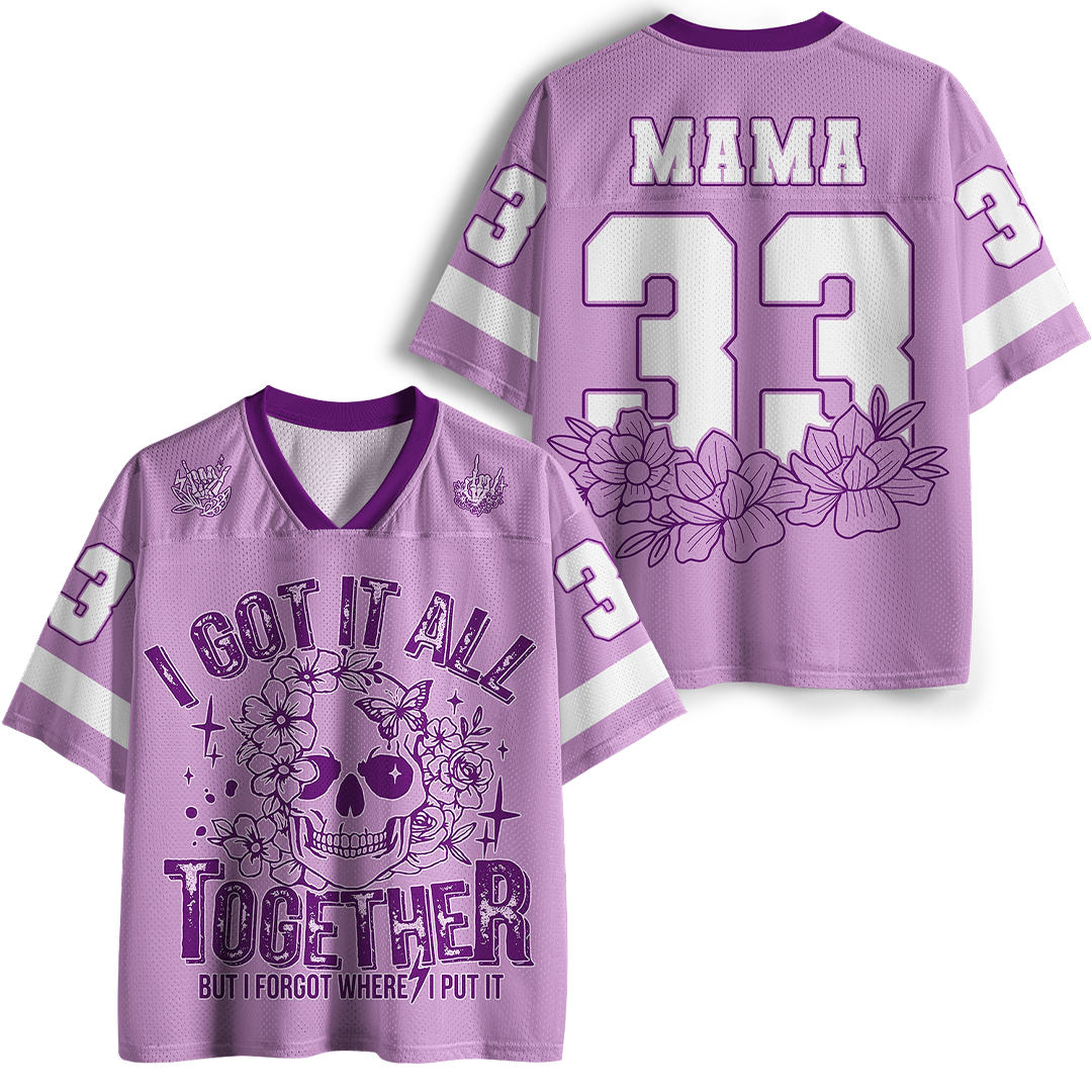 Vintage I Got It All Together Snarky Skeleton Mesh Jersey