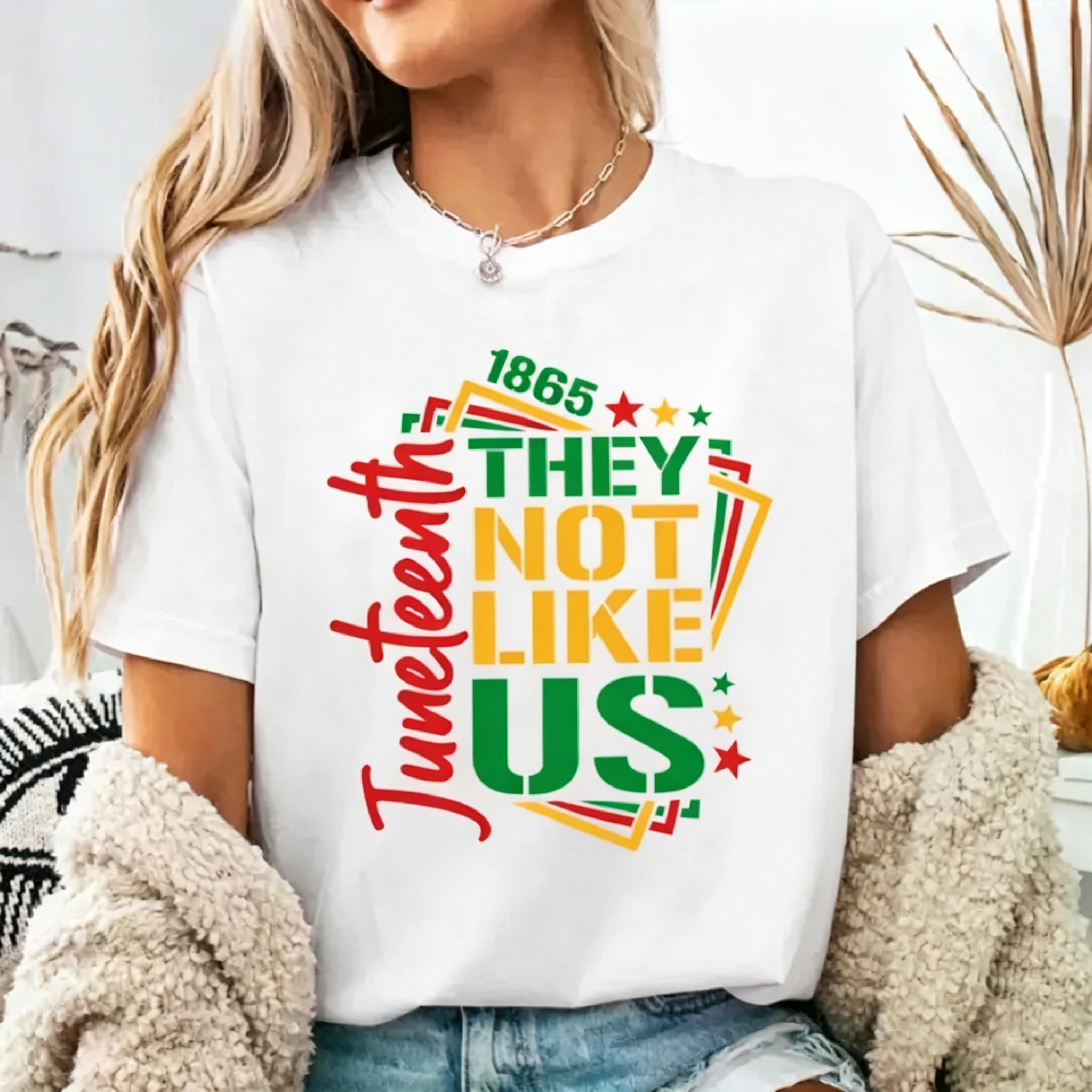 Women's  They Not Like Us Juneteenth independence day T-shirt