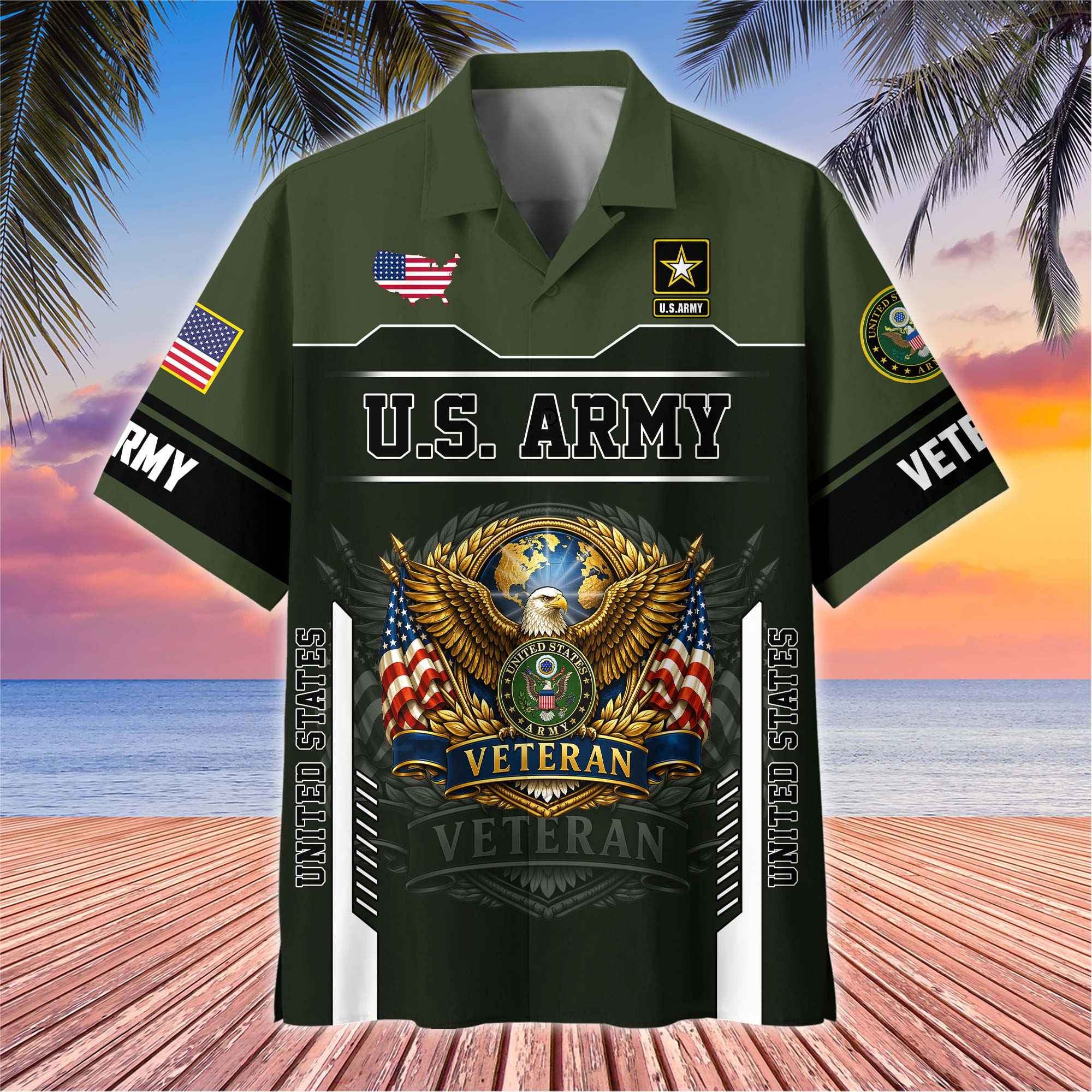 Premium US Veterans Hawaiian Shirt ATTN040521, Gifts For US Veterans, Gifts For Veterans Day, Father's Day.