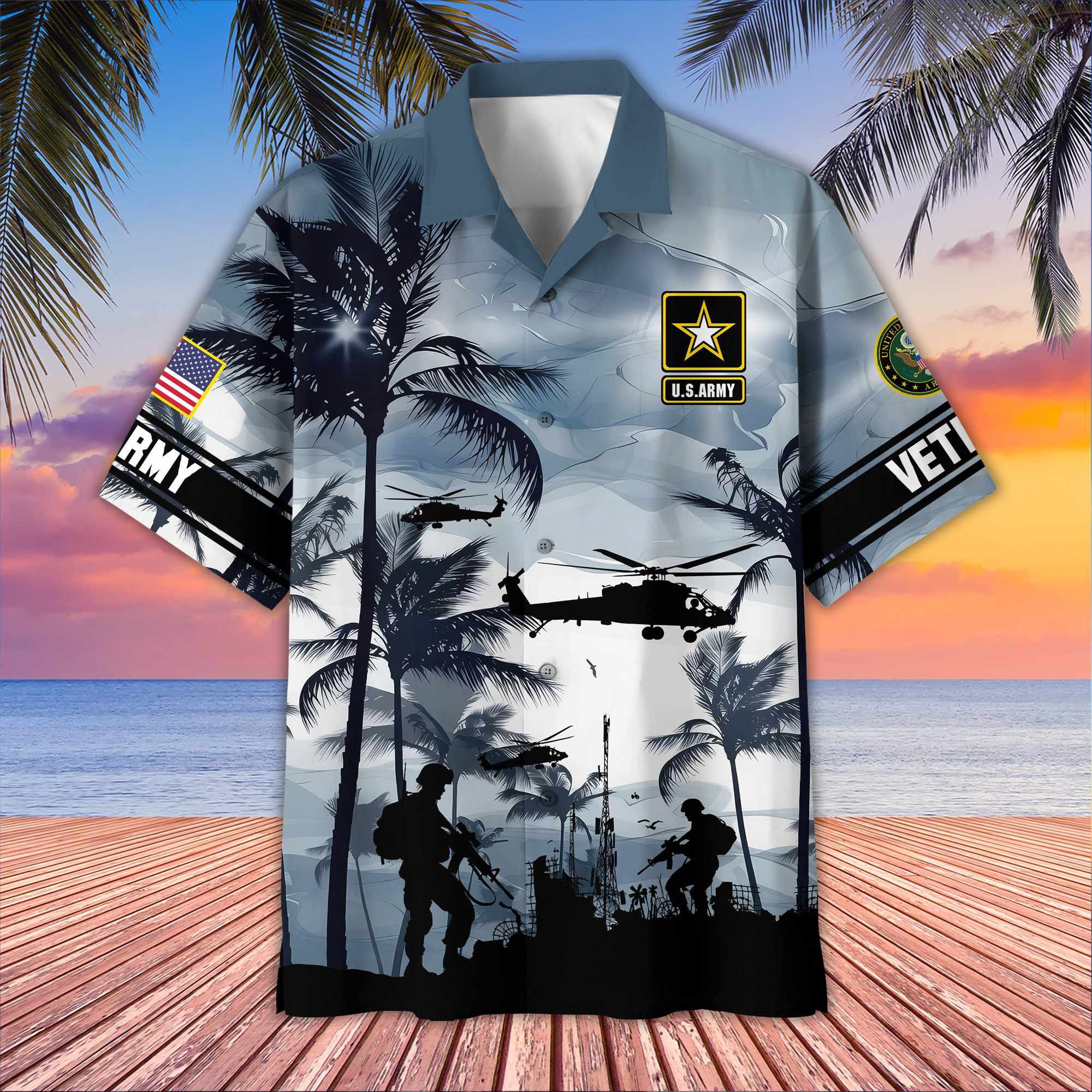Premium US Veterans Hawaiian Shirt CPHN060511, Gifts For US Veterans, Gifts For Veterans Day, Father's Day.