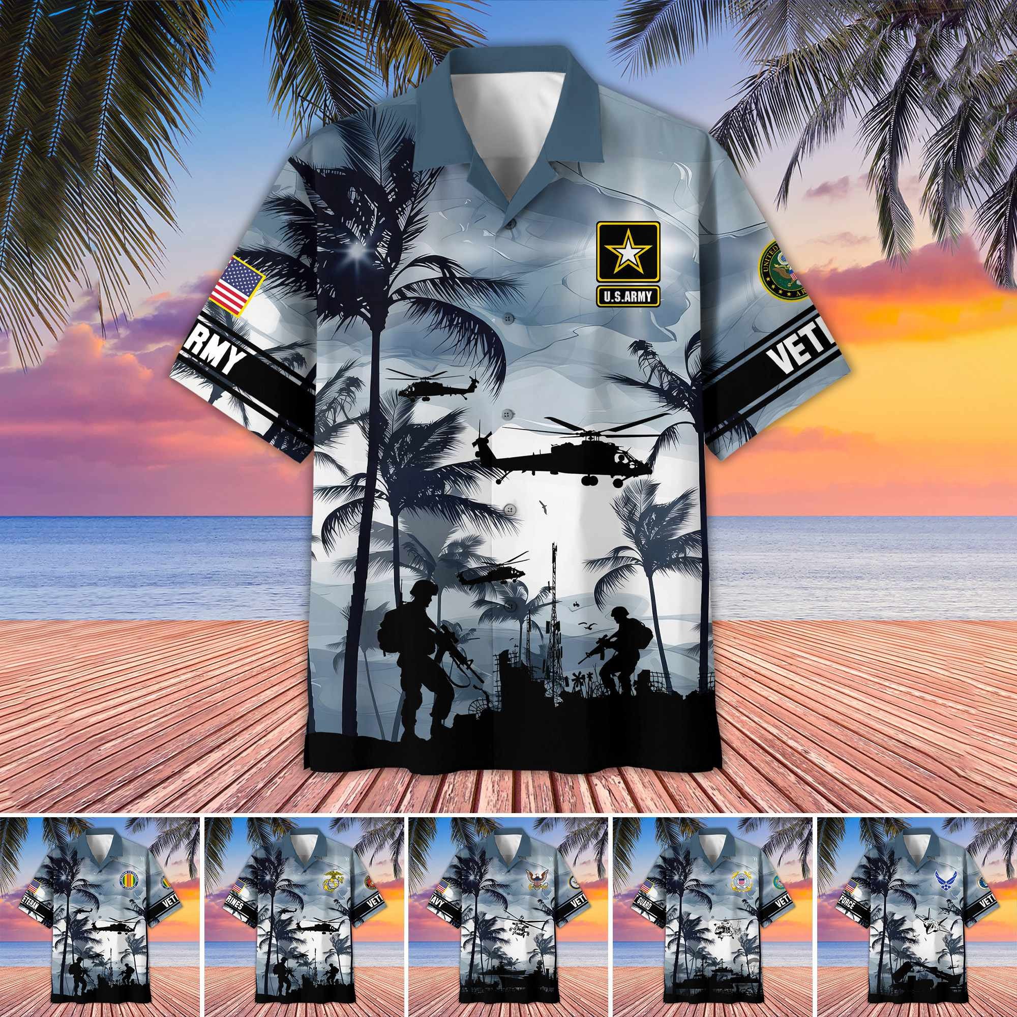 Premium US Veterans Hawaiian Shirt CPHN060511, Gifts For US Veterans, Gifts For Veterans Day, Father's Day.