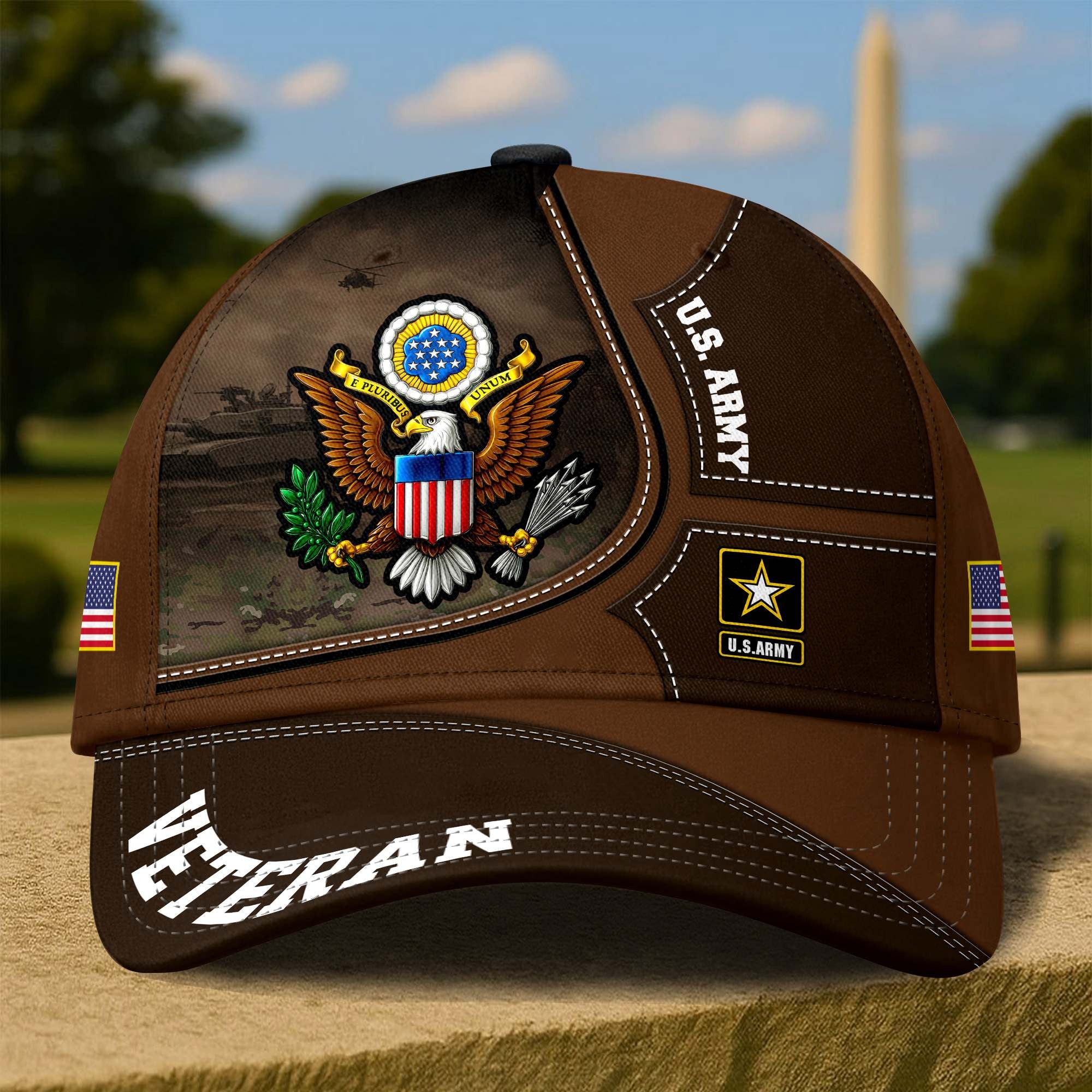 Premium US Veterans Baseball Hats ATTN140521, Gifts for US Veterans, Gifts on Veterans Day, Father's Day.