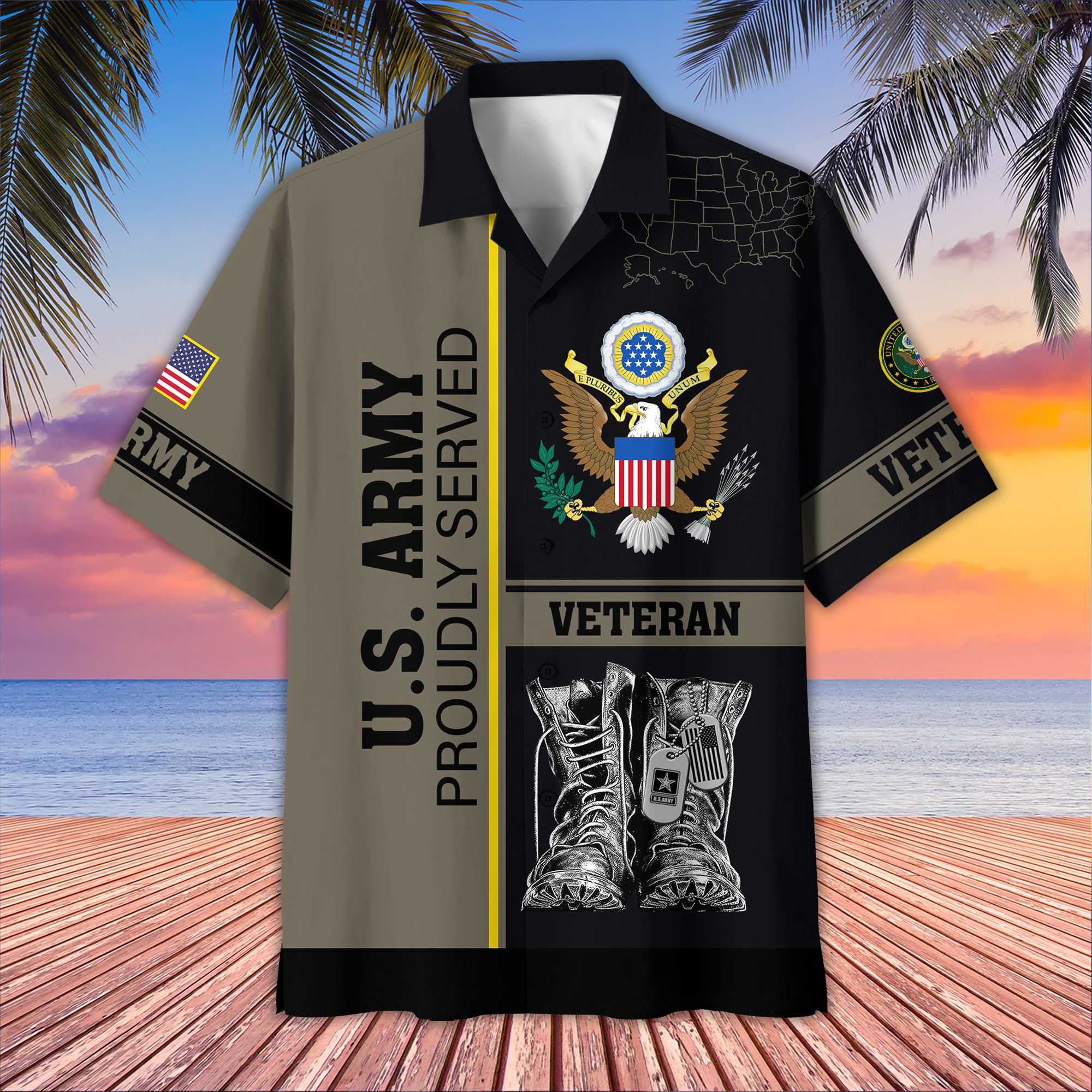 Premium US Veterans Hawaiian Shirt CPHN130511, Gifts For US Veterans, Gifts For Father's Day, Veterans Day.