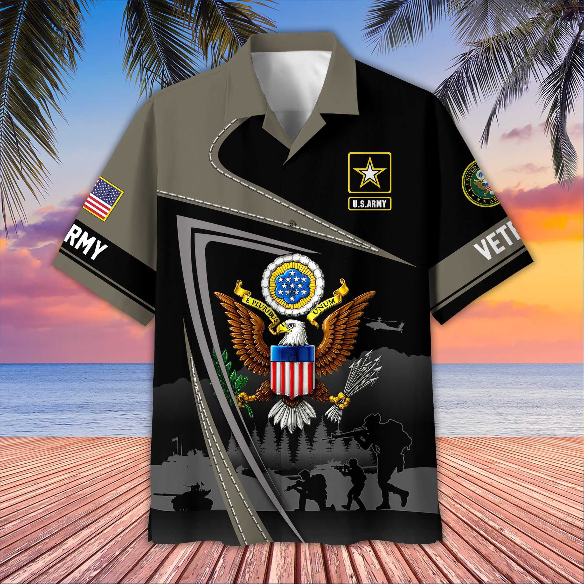 Premium US Veterans Hawaiian Shirt CPHN130512, Gifts For US Veterans, Gifts For Father's Day, Veterans Day.