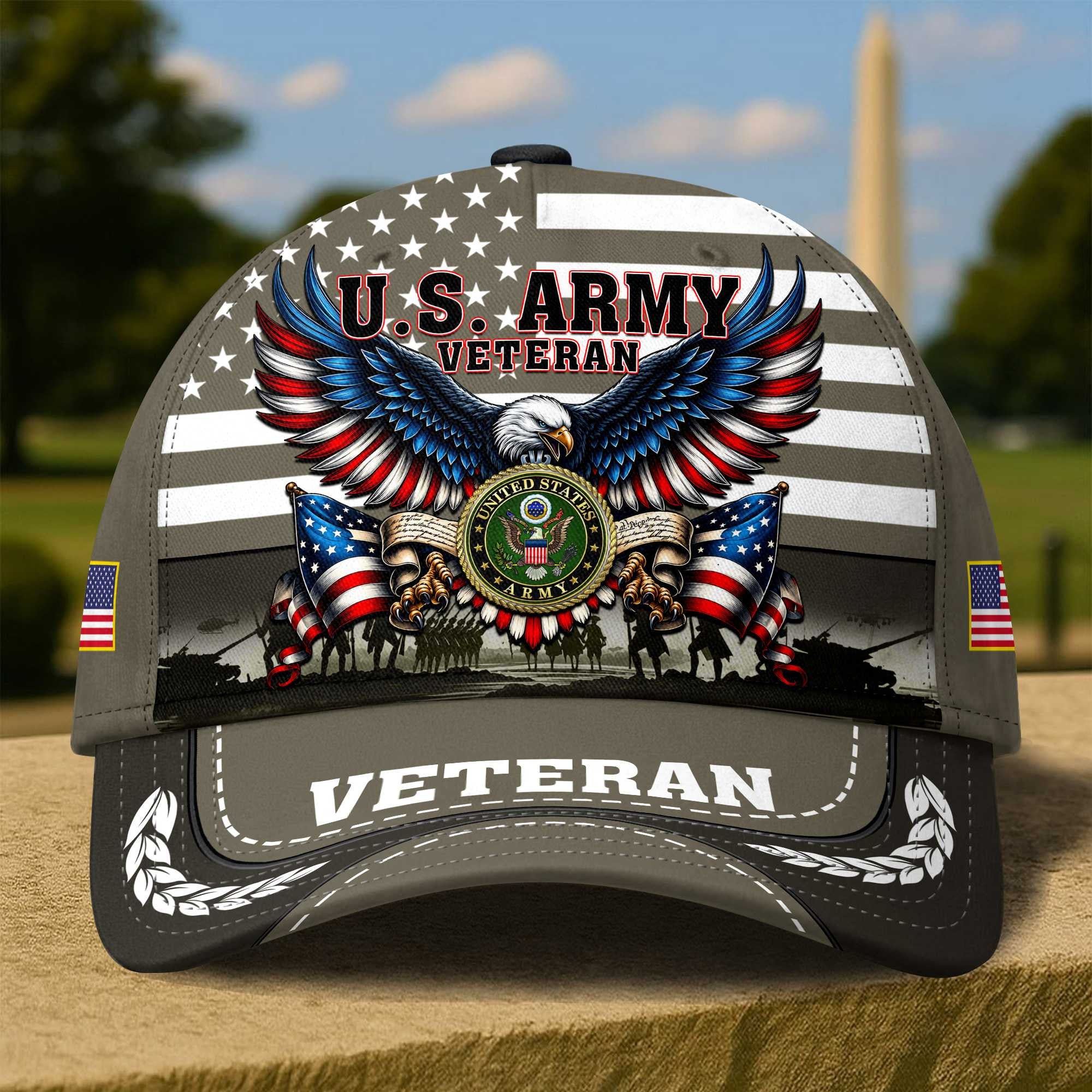 Premium US Veterans Baseball Hats ATTN210521, Gifts for US Veterans, Gifts on Veterans Day, Father's Day.