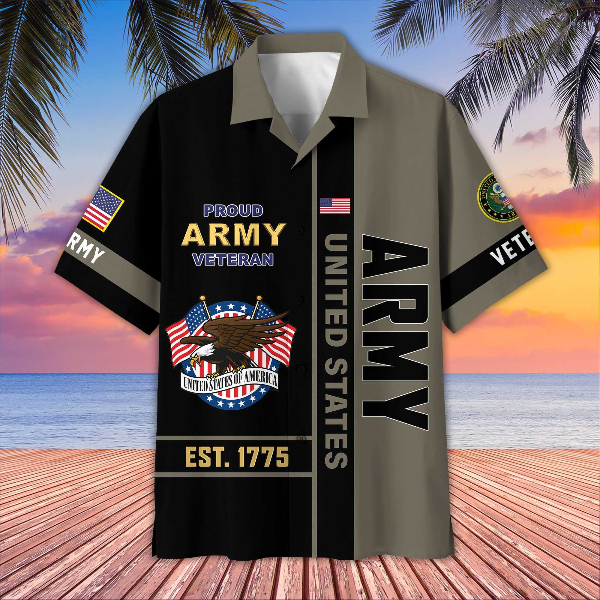 Premium US Veterans Hawaiian Shirt CPHN130514, Gifts For US Veterans, Gifts For Father's Day, Veterans Day.