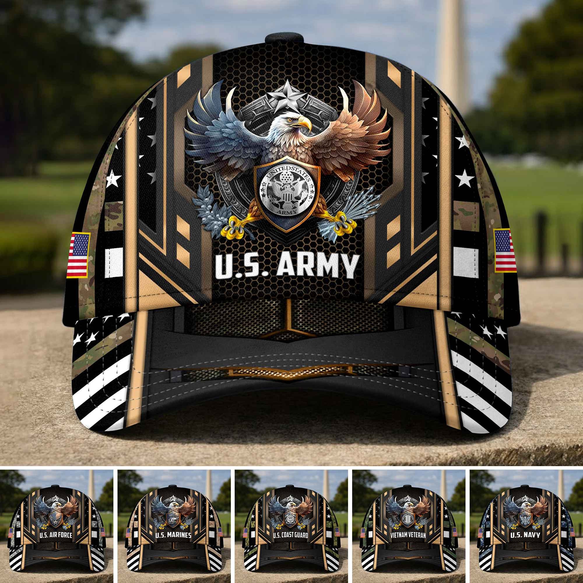 Premium US Veterans Baseball Hats CPHN190512, Gifts for US Veterans, Gifts on Veterans Day, Father's Day.