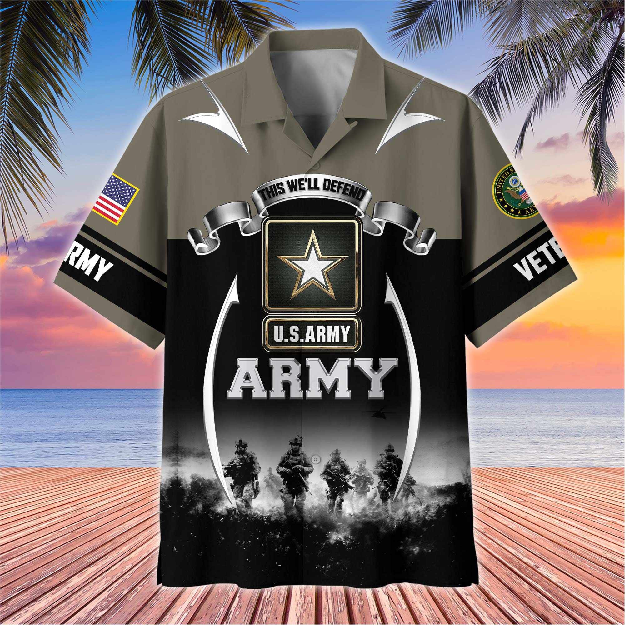 Premium US Veterans Hawaiian Shirt ATTN150521, Gifts For US Veterans, Gifts For Father's Day, Veterans Day.