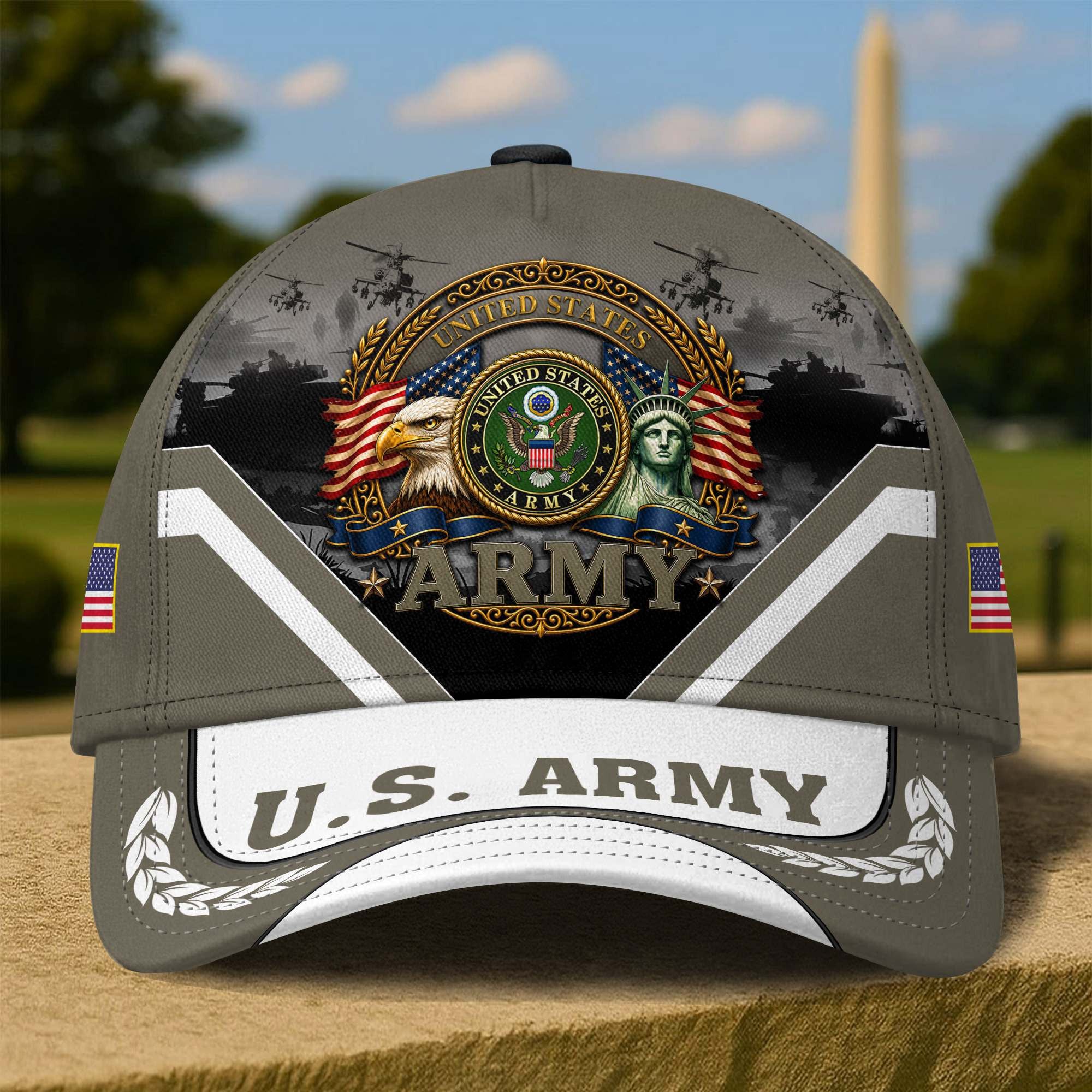 Premium US Veterans Baseball Hats ATTN210522, Gifts for US Veterans, Gifts on Veterans Day, Father's Day.