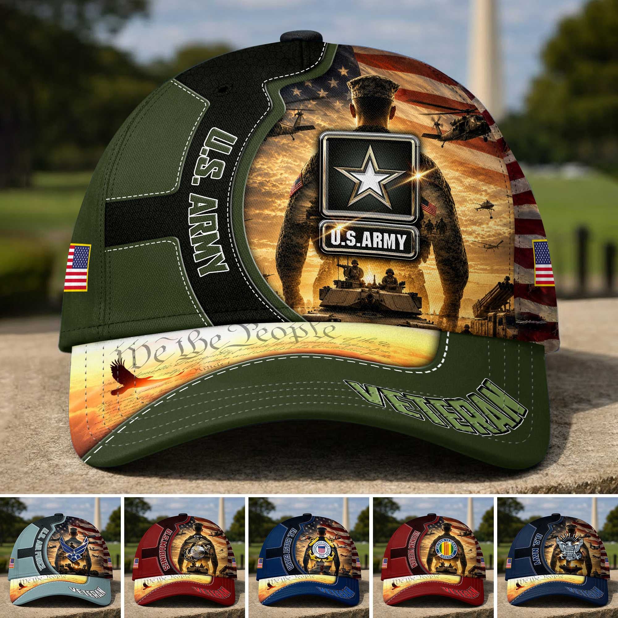 Premium US Veterans Baseball Hats CPHN260512, Gifts for US Veterans, Gifts on Veterans Day, Father's Day.