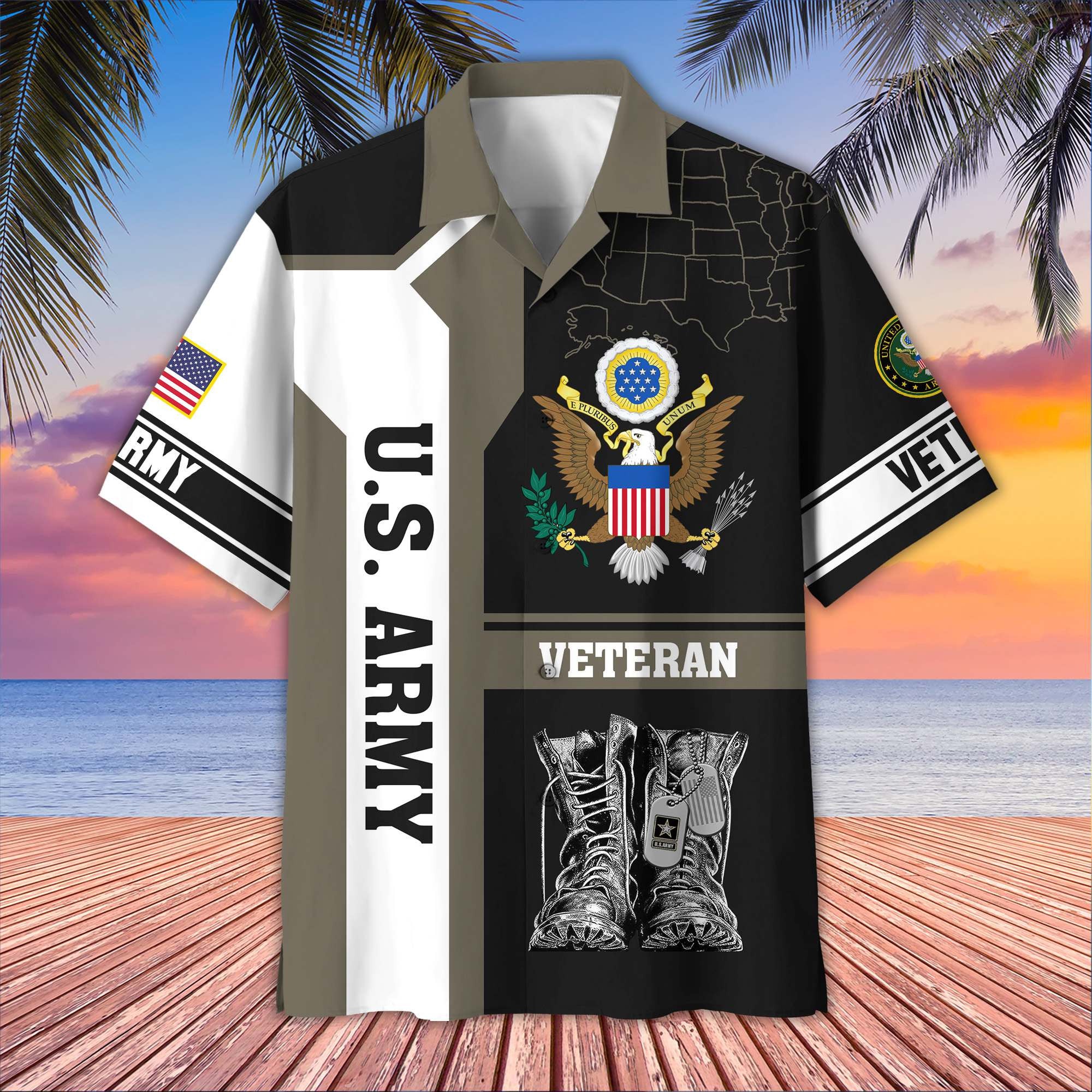 Premium US Veterans Hawaiian Shirt CPHN190511, Gifts For US Veterans, Gifts For Father's Day, Veterans Day.