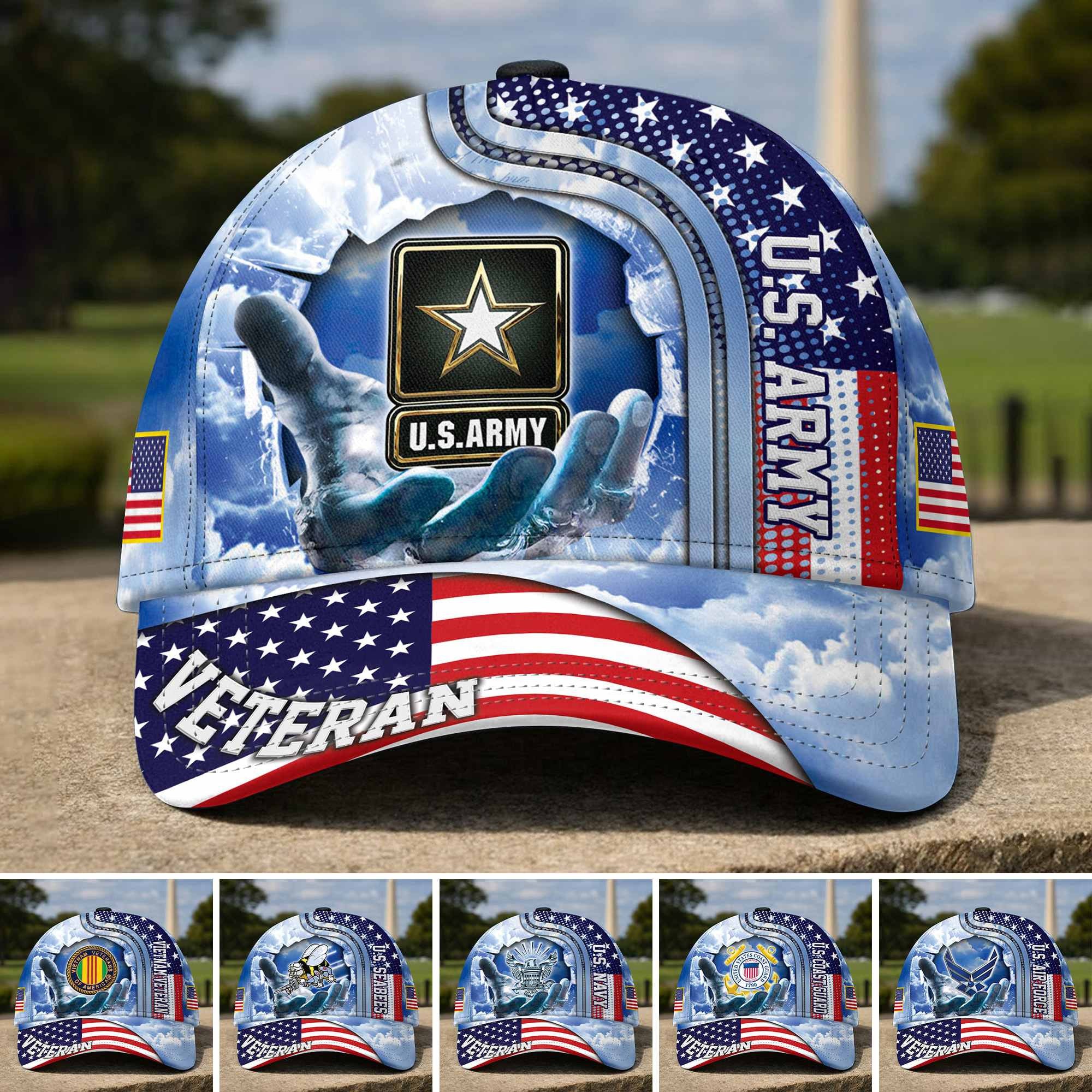Premium US Veterans Baseball Hats CPHN120511, Gifts for US Veterans, Gifts on Veterans Day, Father's Day.