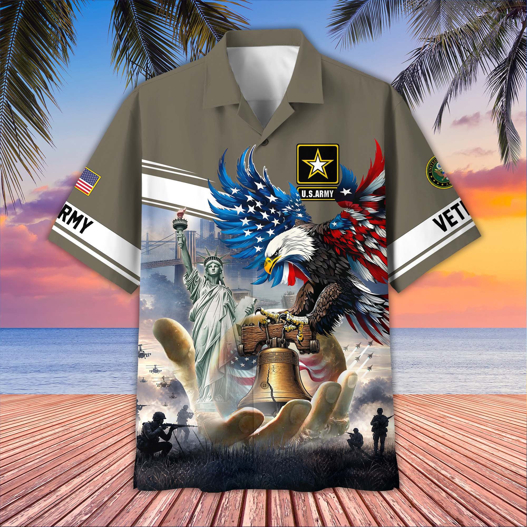Premium US Veterans Hawaiian Shirt CPHN260511, Gifts For US Veterans, Gifts For Father's Day, Veterans Day.