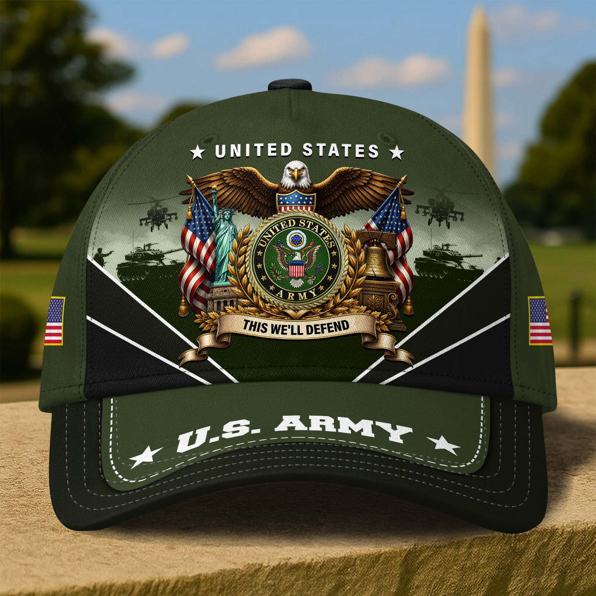 Premium US Veterans Baseball Hats ATTN020621, Gifts for US Veterans, Gifts on Veterans Day, Father's Day.
