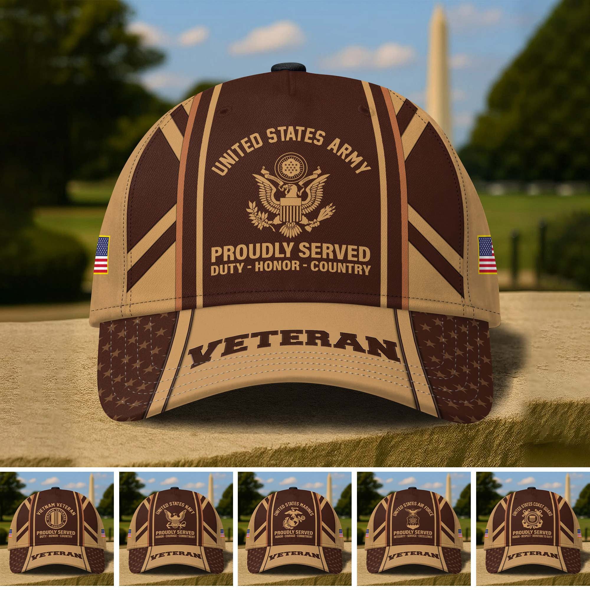 Premium US Veterans Baseball Hats ATTN050621, Gifts for US Veterans, Gifts on Veterans Day, Father's Day.