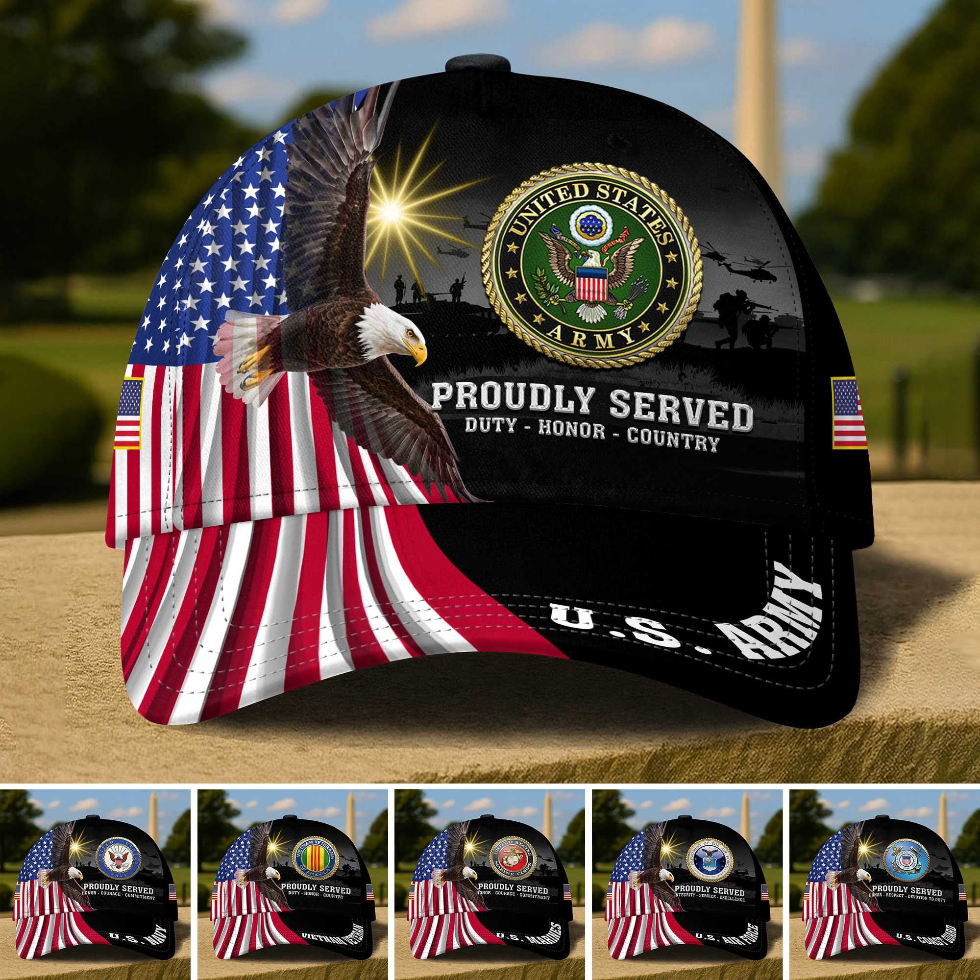 Premium US Veterans Baseball Hats ATTN290521, Gifts for US Veterans, Gifts on Veterans Day, Father's Day.