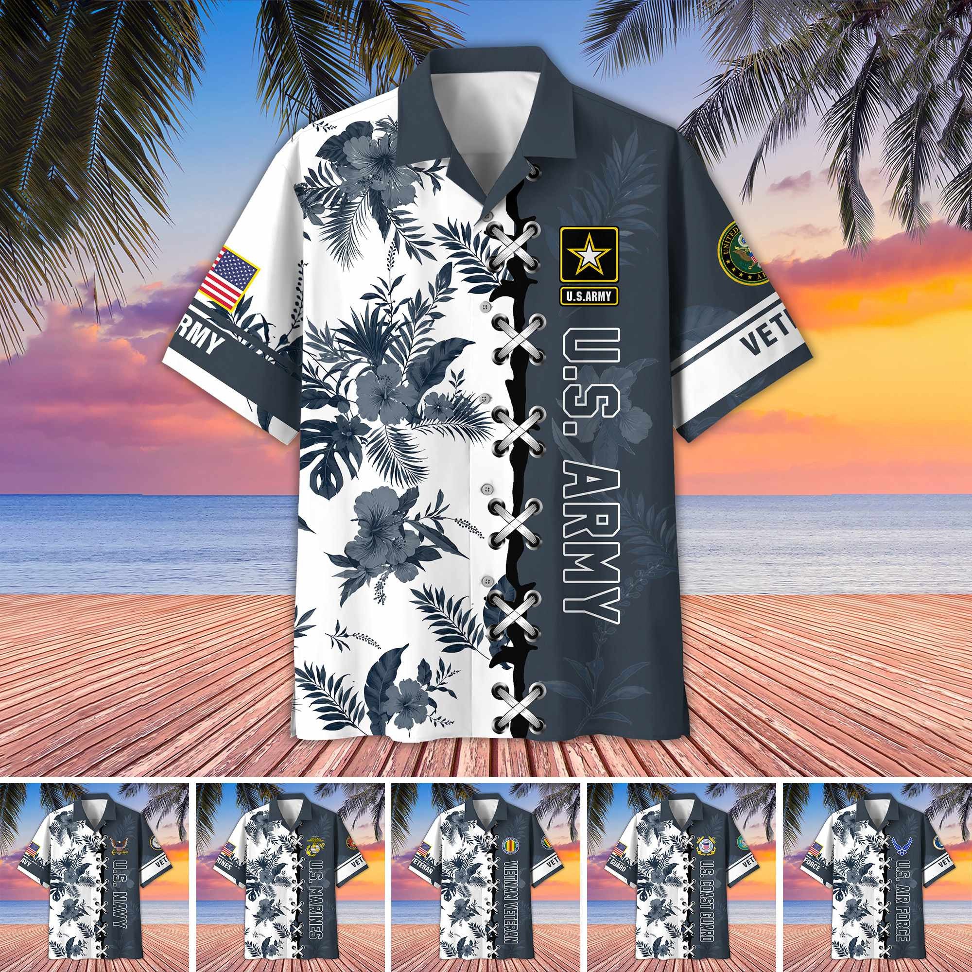 Premium US Veterans Hawaiian Shirt CPVC150601, Gifts For US Veterans, Gifts For Father's Day, Veterans Day.
