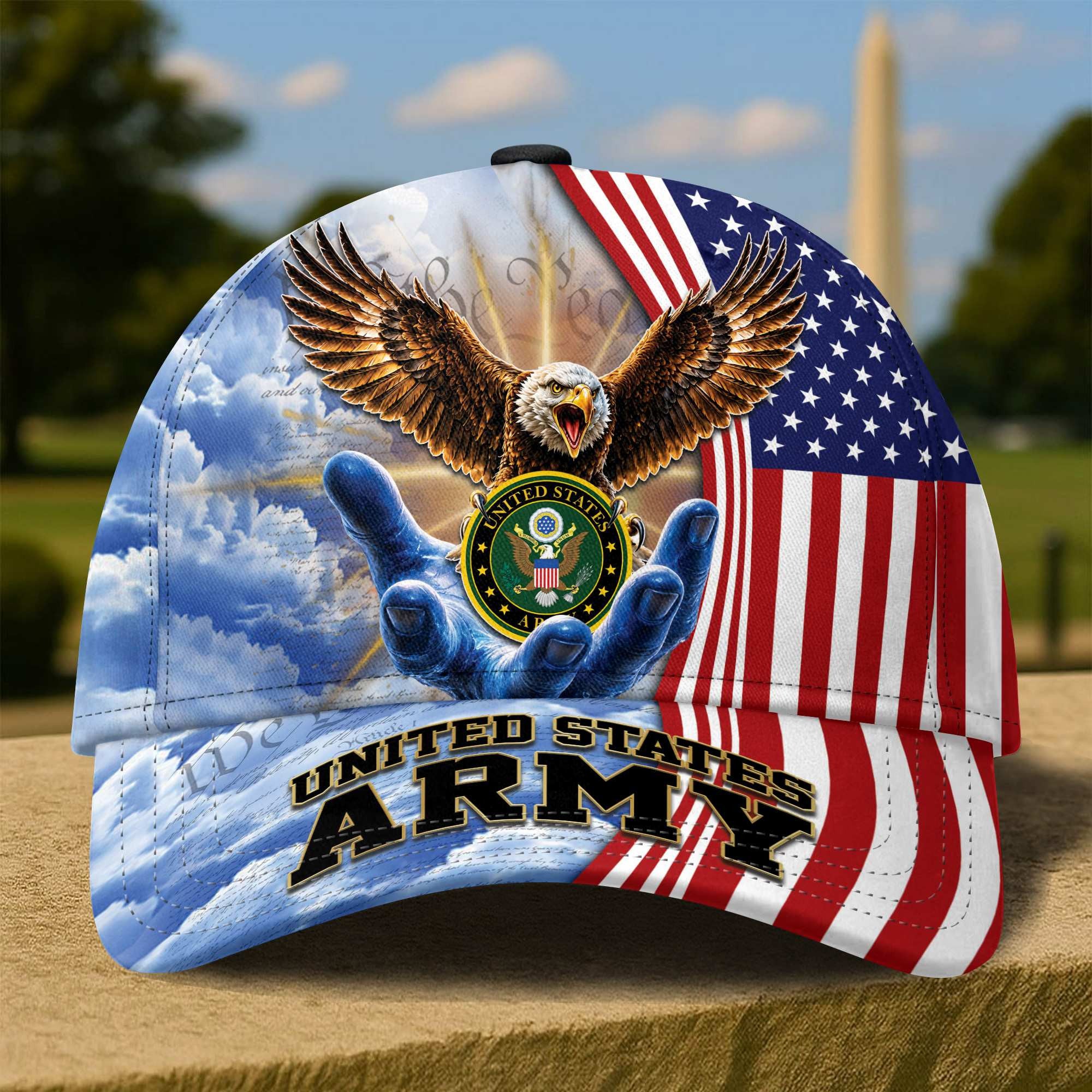 Premium US Veterans Baseball Hats ATTN080521, Gifts for US Veterans, Gifts on Veterans Day, Father's Day.