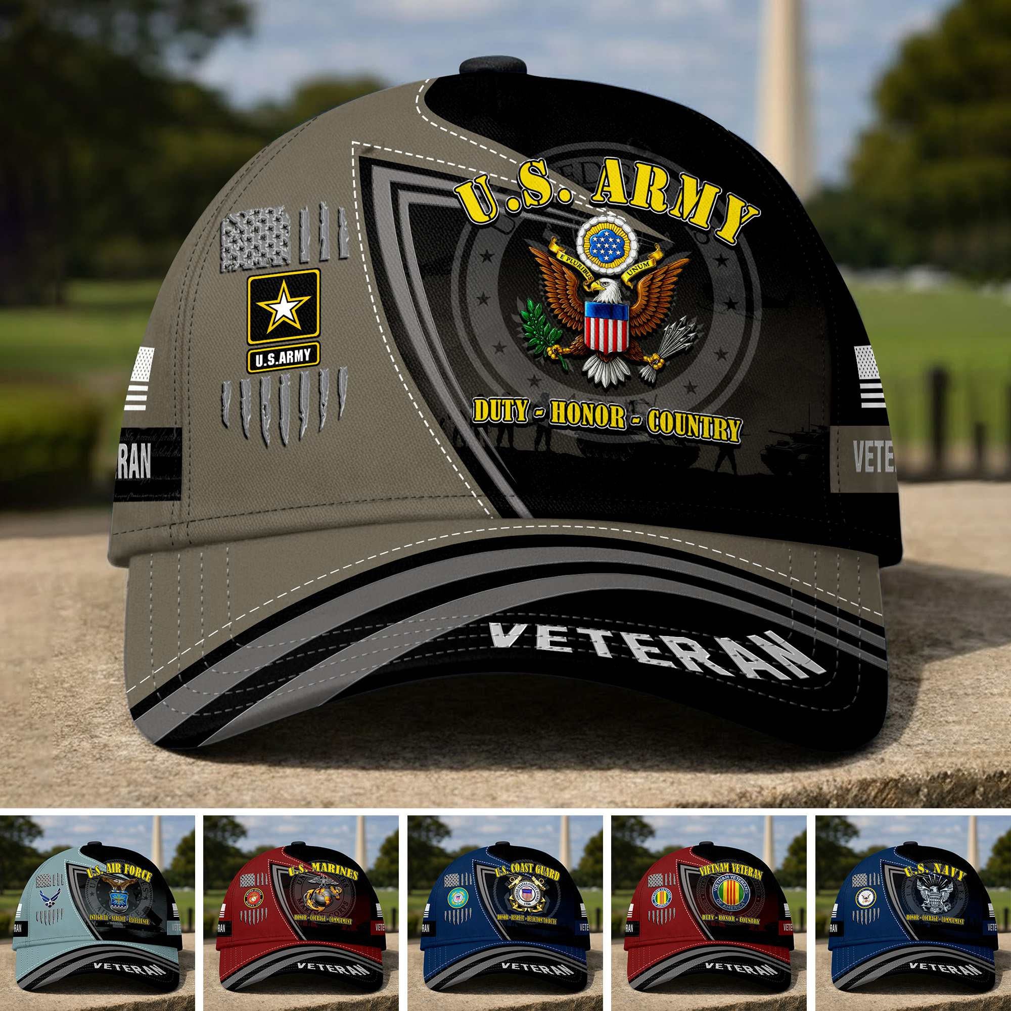 Premium US Veterans Baseball Hats CPHN250612, Gifts for US Veterans, Gifts on Veterans Day, Father's Day.