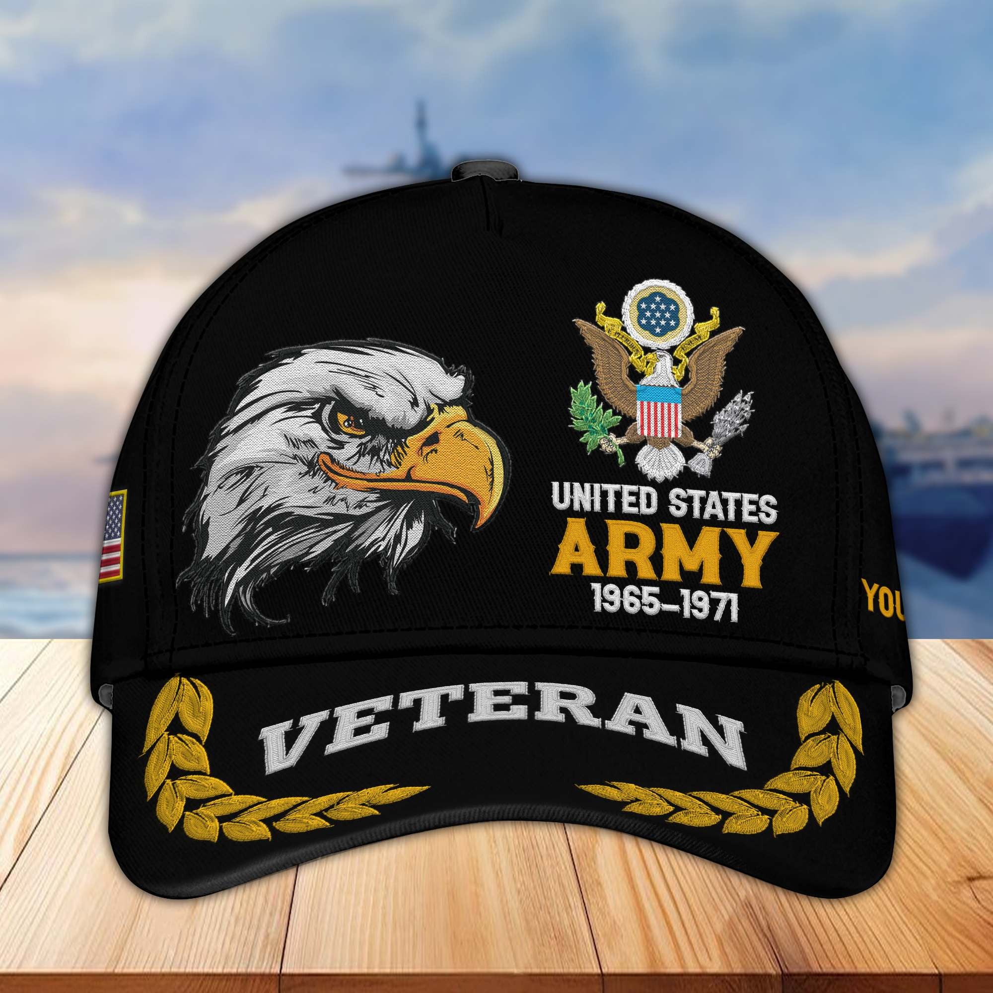 Premium Custom Embroidered US Veterans Hats CPVC300601, Gifts for US Veterans, Gifts on Veterans Day