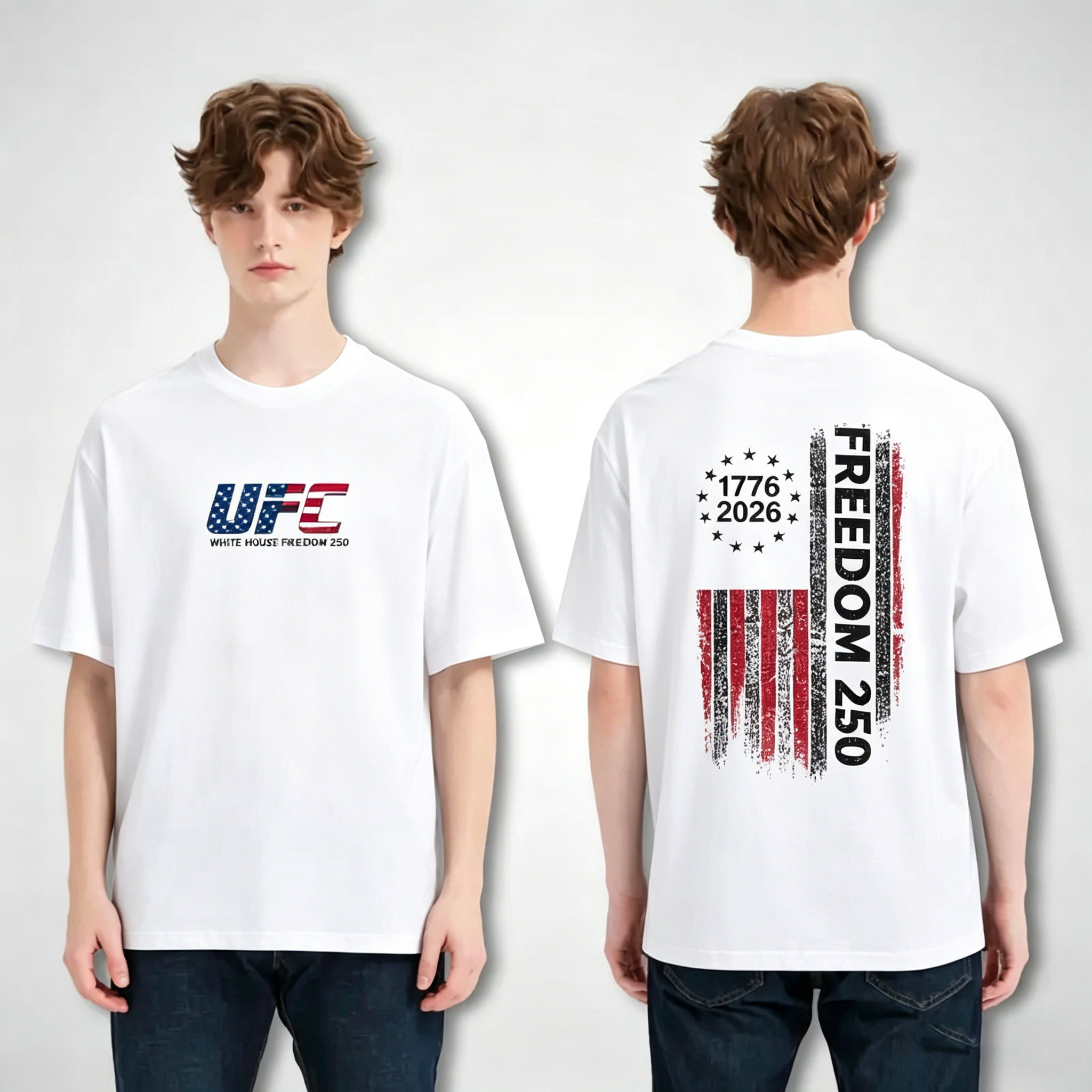 Unisex UFC Freedom 250 Heat-Printed T-shirt