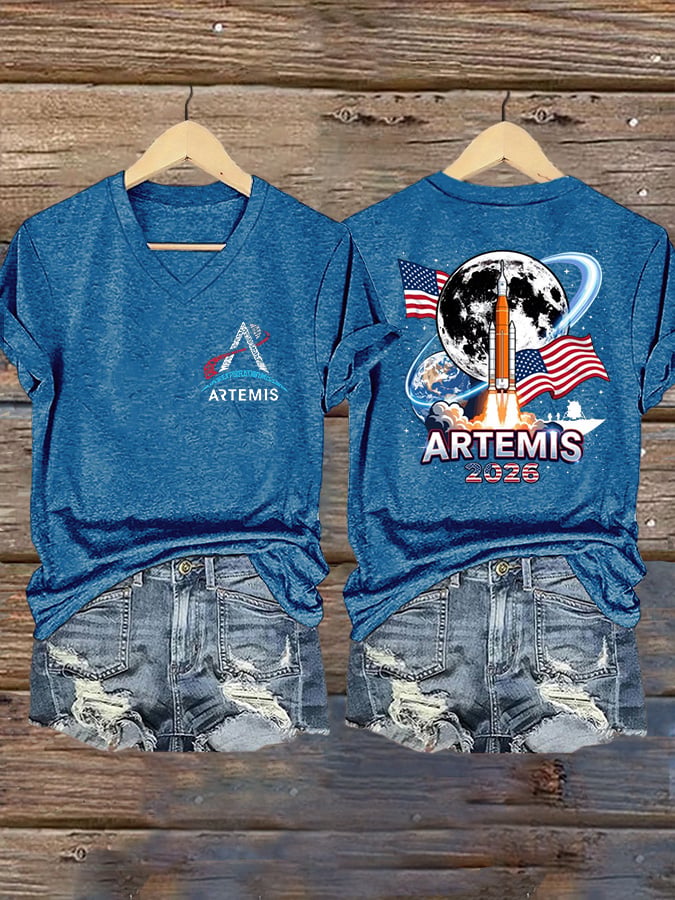 Women's Artemis II Print Casual T-Shirt