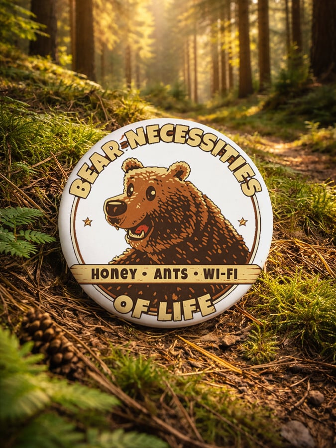 Bear Necessities Wi-Fi Bear  Buttons