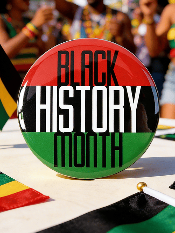 BLACK HISTORY MONTH Pattern Brooch