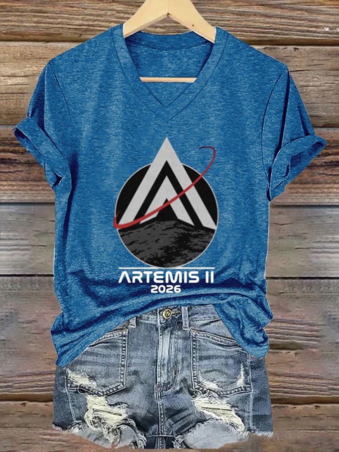 Women's Casual Artemis Ii Printed Short-Sleeve T-Shirt