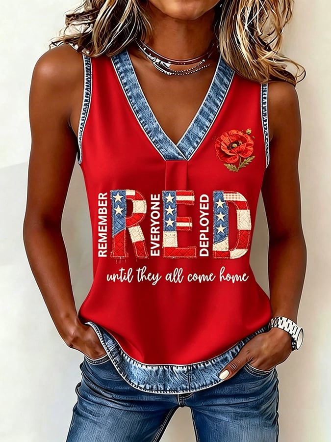 Women's Red Friday Remember Everyone Deployed Vest