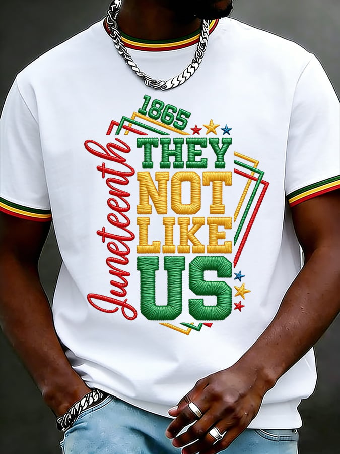 Men's Juneteenth They Not Like Us Printed Casual T-shirt