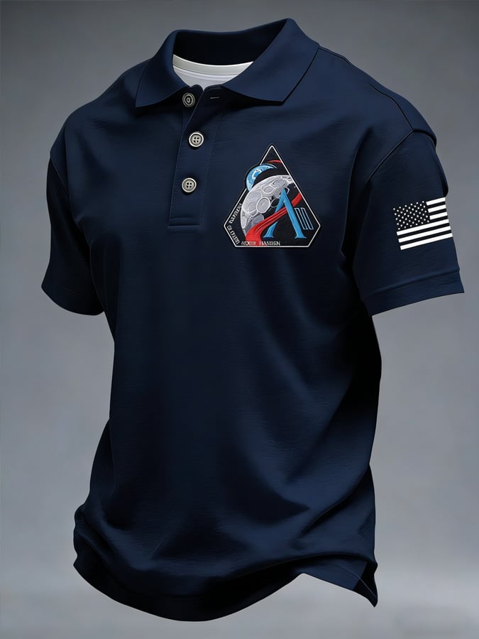 Men's Print Short-Sleeve Polo Shirt