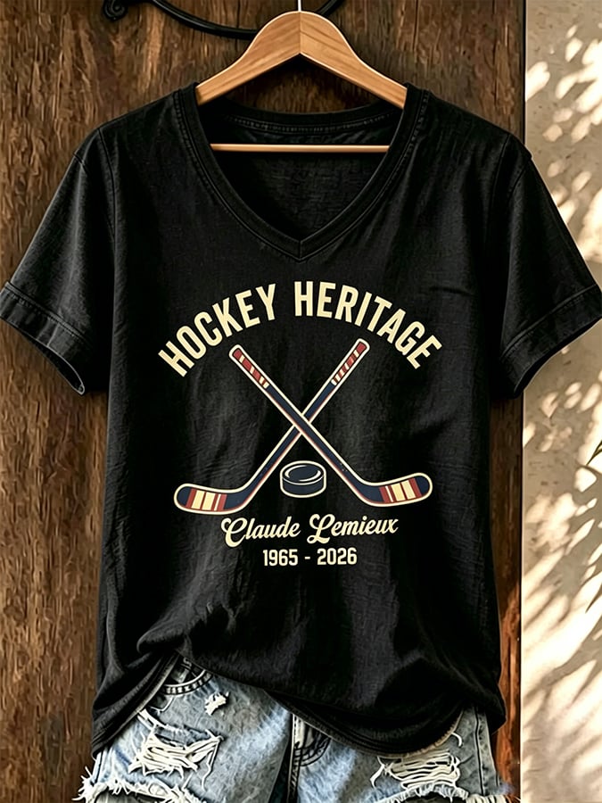 Claude Lemieux  V-Neck Tee
