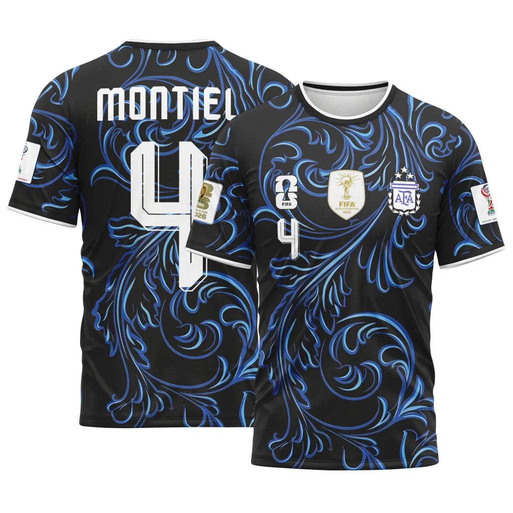 Montiel 4 2026 World Cup Argentina Away AOP T-Shirt