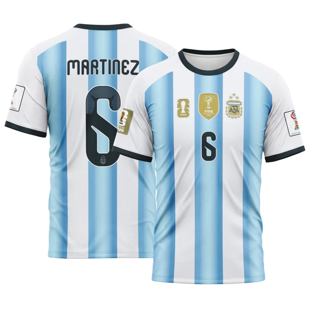 Lisandro Martínez 6 AOP T-Shirt 2026 World Cup Argentina Home