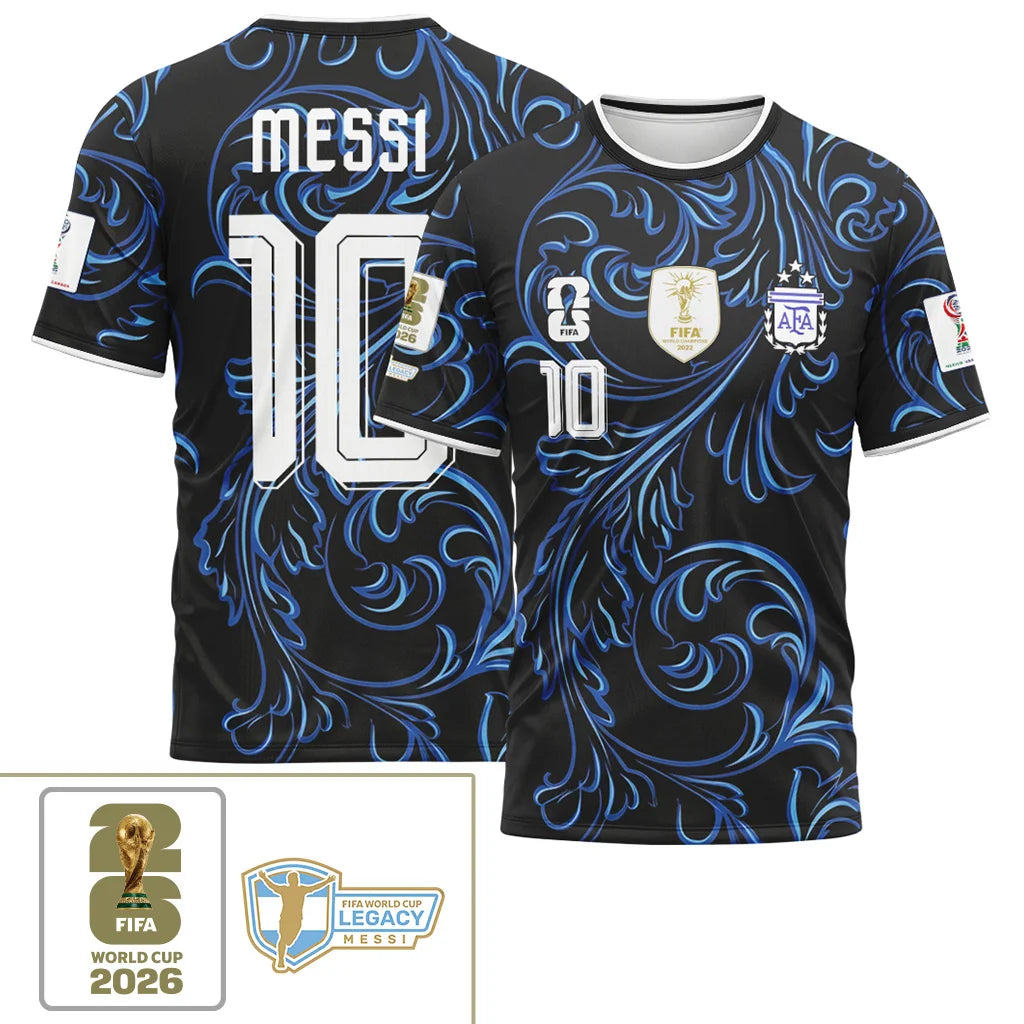 Messi 10 2026 World Cup Argentina Away AOP T-Shirt
