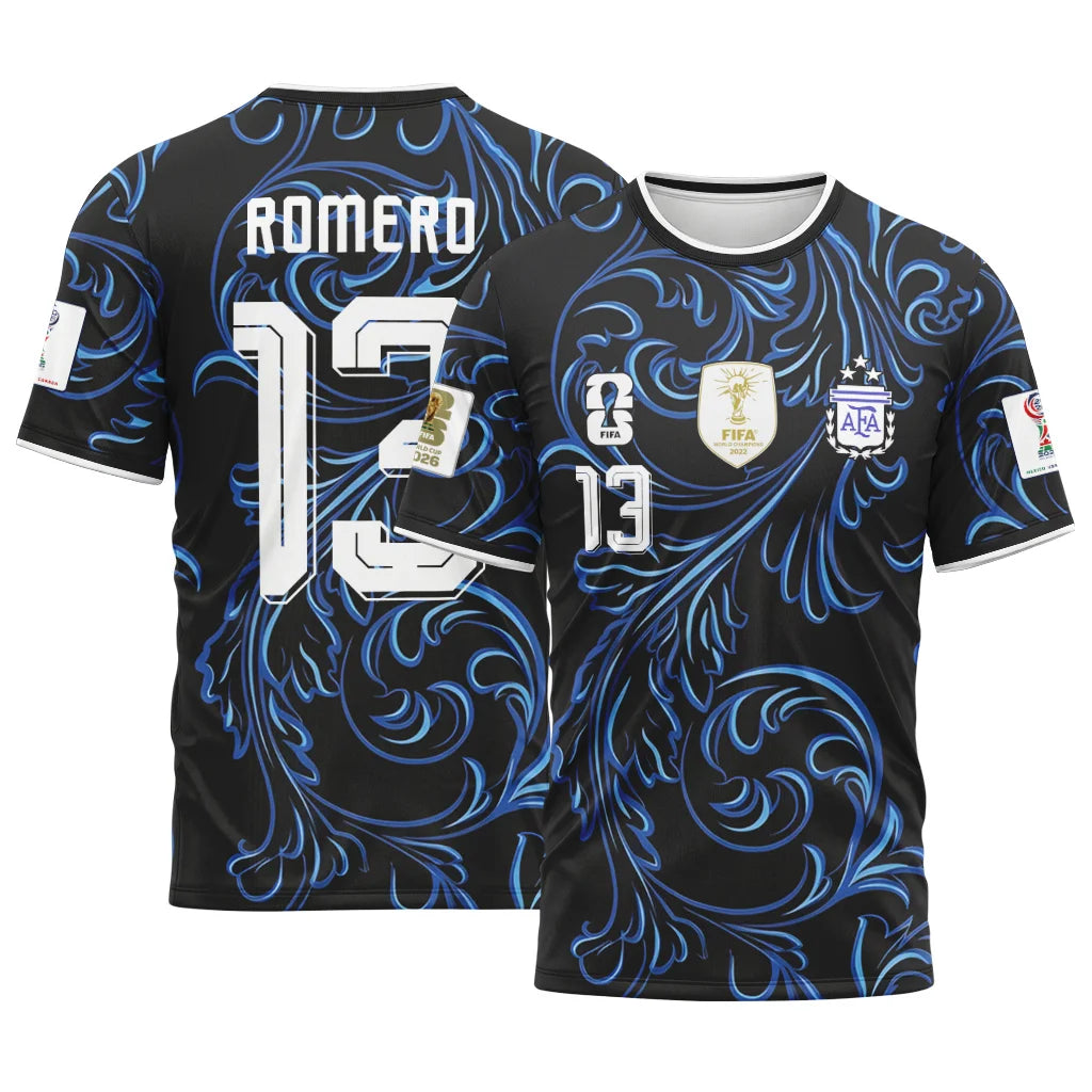 Romero 13 2026 World Cup Argentina Away AOP T-Shirt