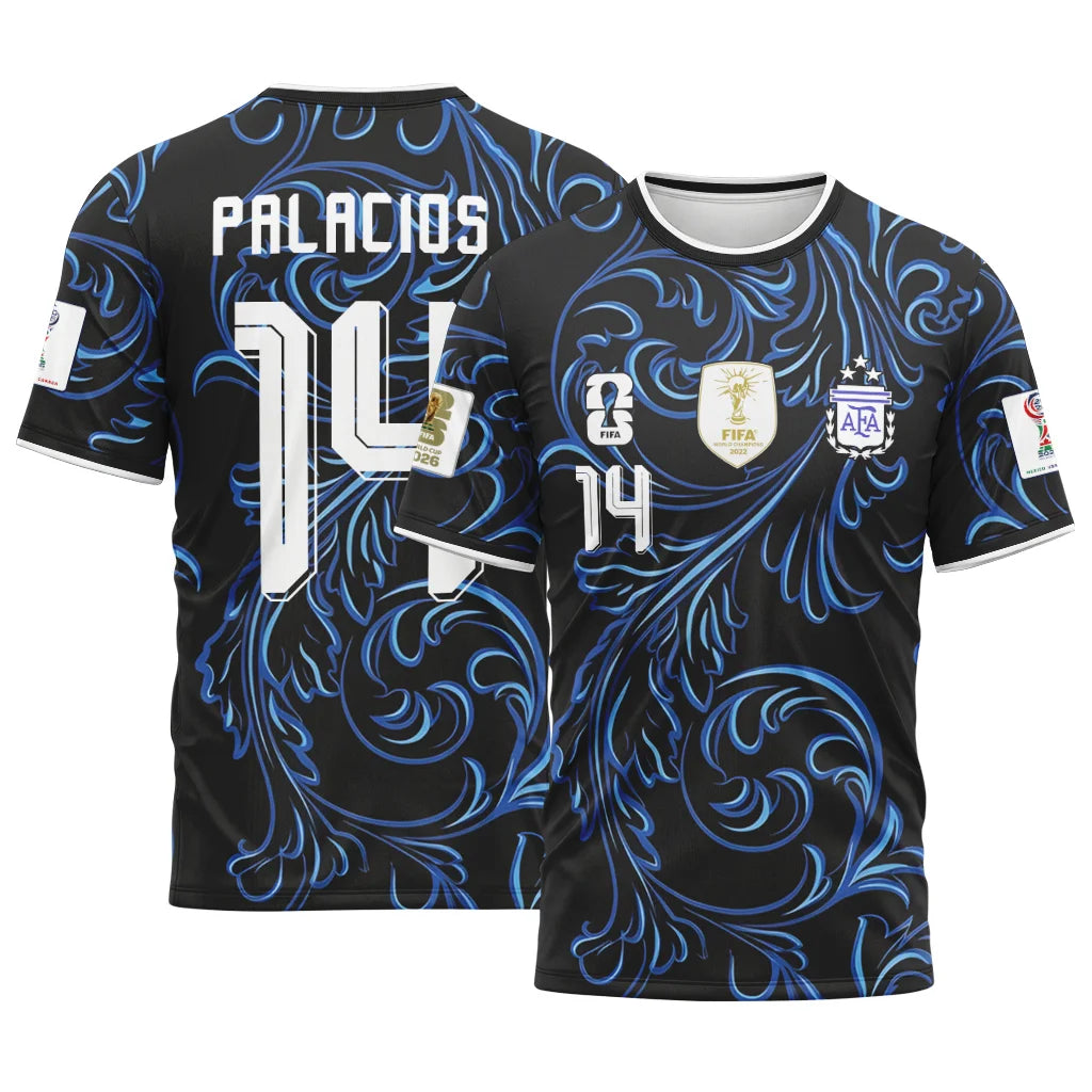Palacios 14 2026 World Cup Argentina Away AOP T-Shirt