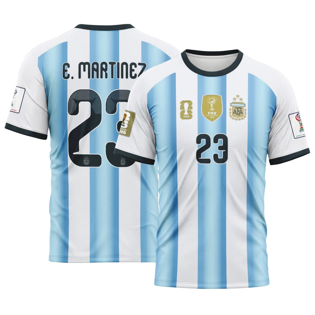 Emiliano Martínez 23 AOP T-Shirt 2026 World Cup Argentina Home