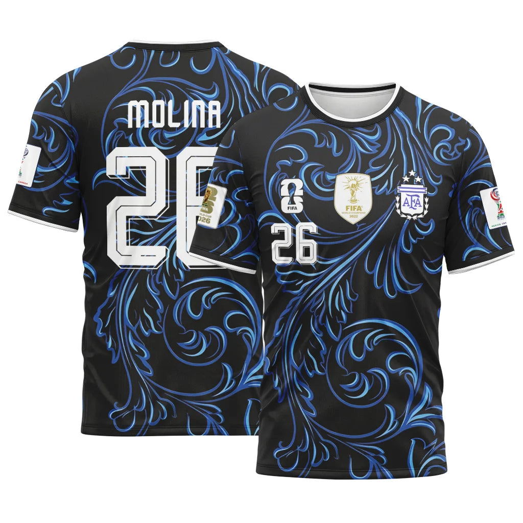 Molina 26 2026 World Cup Argentina Away AOP T-Shirt