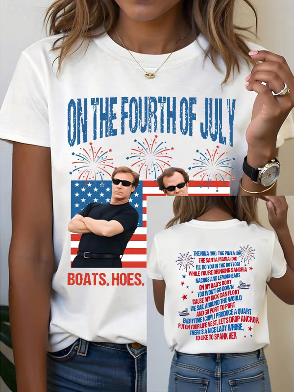 Women's  ON THE FOURTH OF JULY Print T-Shirt