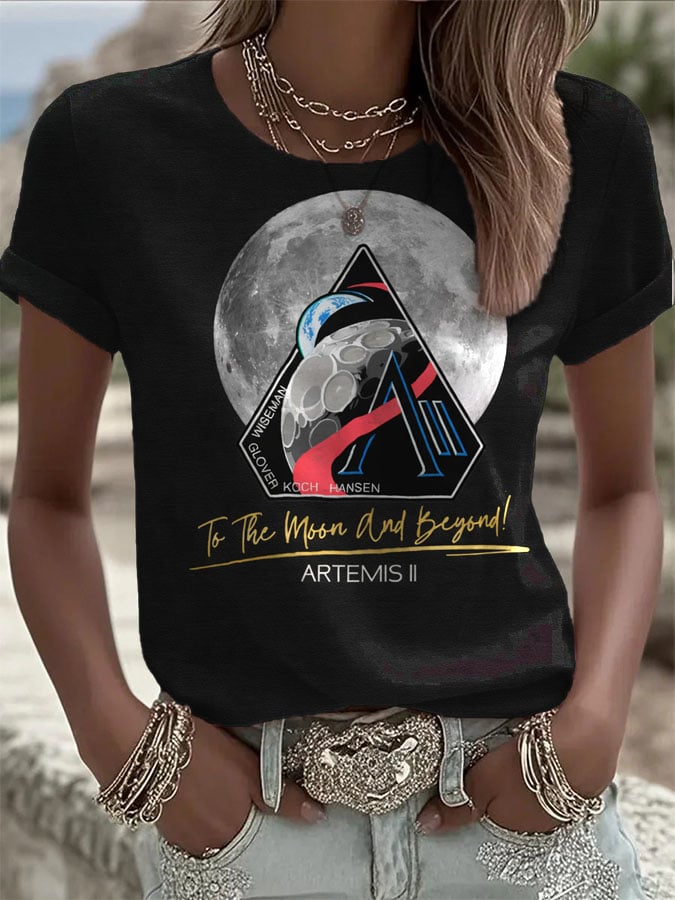Women's Artemis II Print Casual T-Shirt