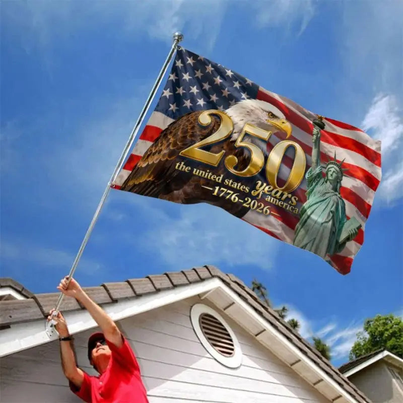 America 250Th Anniversary Flag 1776-2026 Patriotic Eagle Banner
