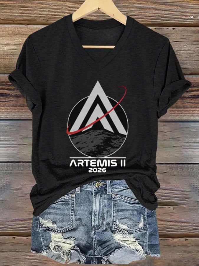 Women's Casual Artemis Ii Printed Short-Sleeve T-Shirt