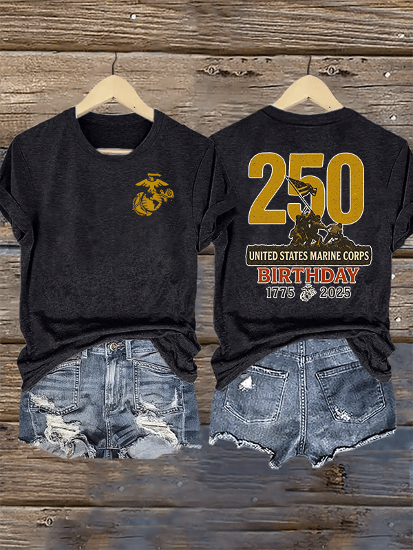 Women's  UNITED STATES MARINE CORPS BIRTHDAY Print T-Shirt