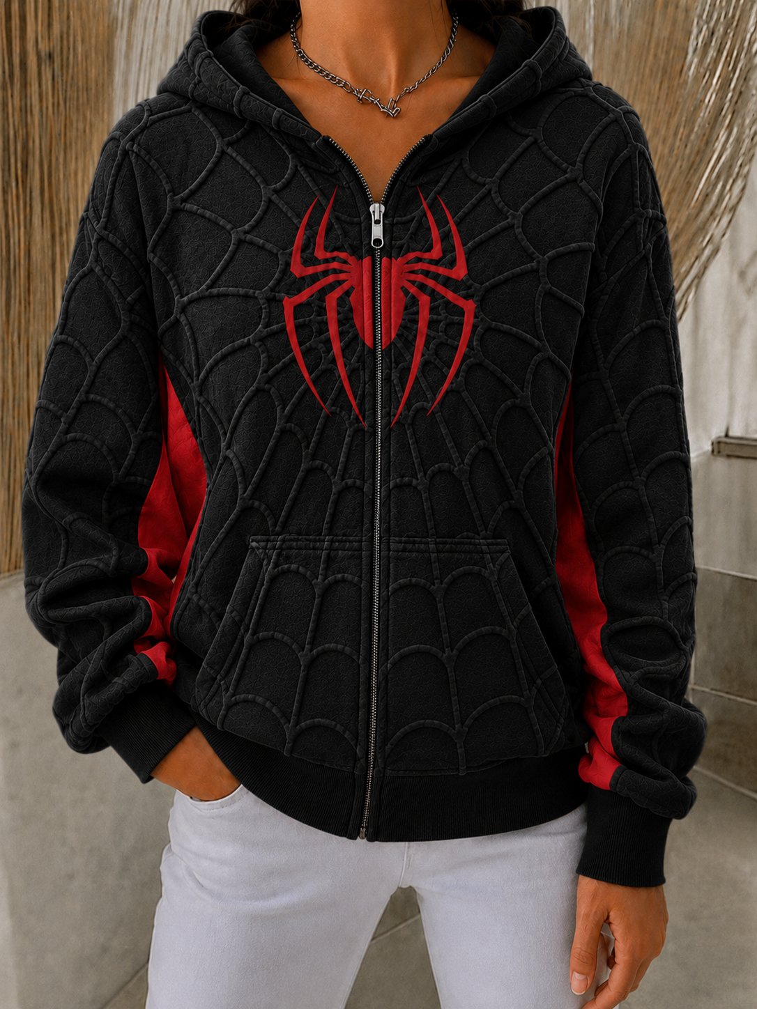 Women's Spider Graphic Print Sweatshirt